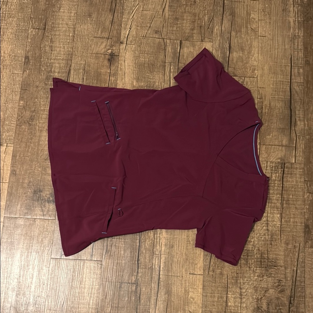 Burgundy Scrub Top